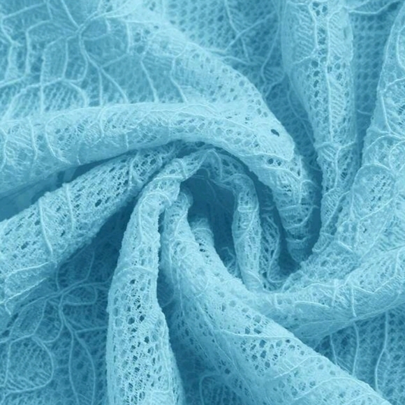 Mint Blue Lace Skirt & Tank Set - Picture 9 of 10